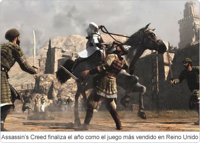 Assassin´s Creed acaba 2007 en primera posición en el Reino Unido