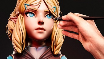 ¿Quieres ver cómo se hace una escultura digital de Zelda de Breath of the Wild 2?