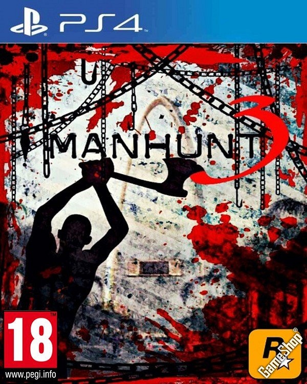Carátula, aparentemente falsa, del supuesto Manhunt 3 Carátula, aparentemente falsa, del supuesto Manhunt 3