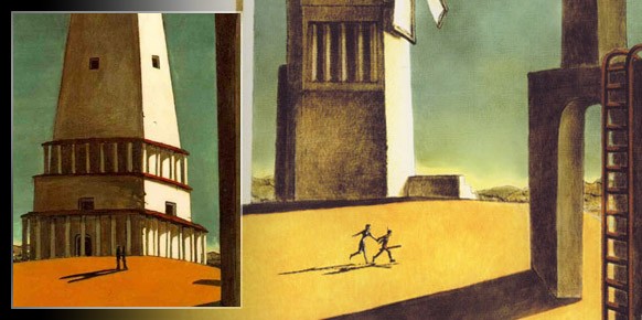 El cuadro de Giorgio de Chirico La Nostalgia del Infinito, idéntico en cuanto a estilo a la carátula del genial ICO.