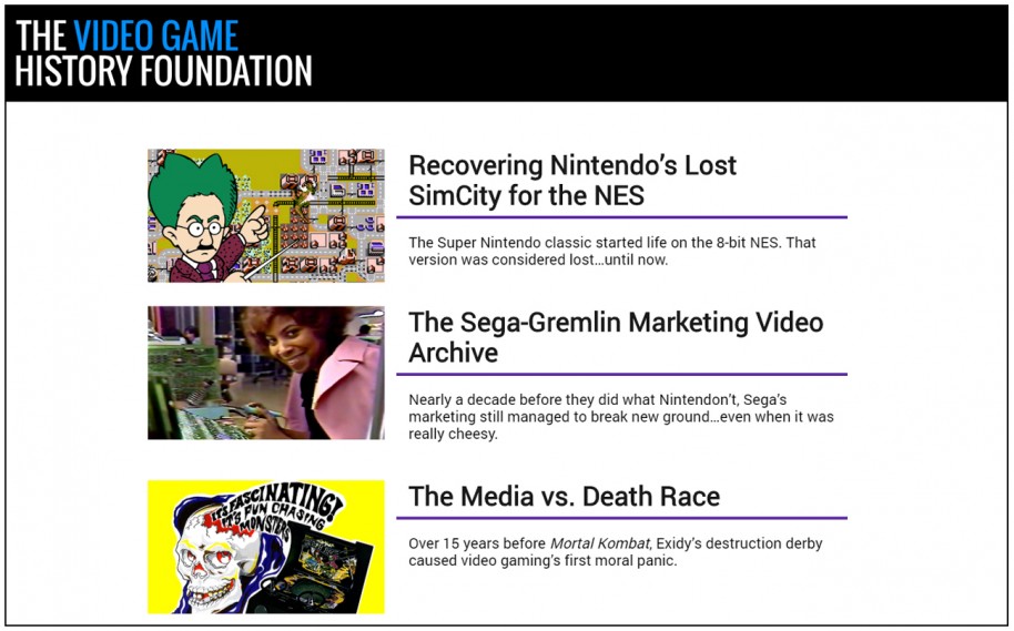 The Video Game History Foundation vela por el legado en Estados Unidos. Es difícil encontrar un homónimo español o latinoamericano.