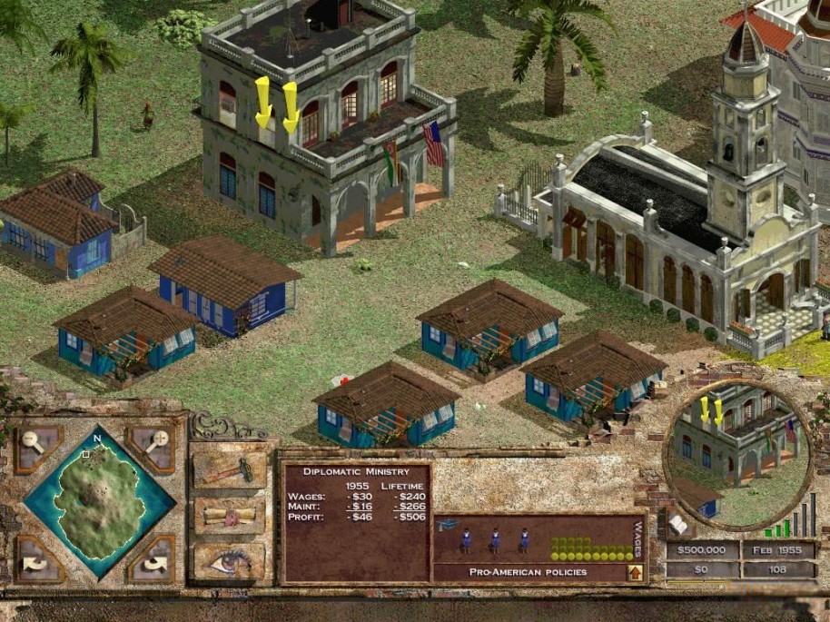 Vamos a hacer un pequeño alto en el camino para comentar el caso de Tropico. En el momento de su salida, nos encontrábamos en plena edad de oro del género City-Builder; así como en la primera edad de oro del RTS moderno. Sin embargo, las ambientaciones predominantes eran las históricas o fantásticas, en parte, fruto del éxito de los ya nombrados RTS y sus ambientaciones. SimCity 3000, la punta de lanza del género en cuanto a nombre, no fue capaz de marcar como sí lo hicieron sus anteriores entregas, y la ambientación contemporánea perdía fuerza.
La respuesta de PopTop Software, creadores del primer Tropico, fue aunar elementos de ambos géneros y añadirle una capa de humor. Se alejaba lo suficiente de sus competidores directos y no caía en la comparación con títulos como el ya nombrado SimCity, o Constructor. Además, su exclusividad temporal en MacOS X levantó cierto interés.