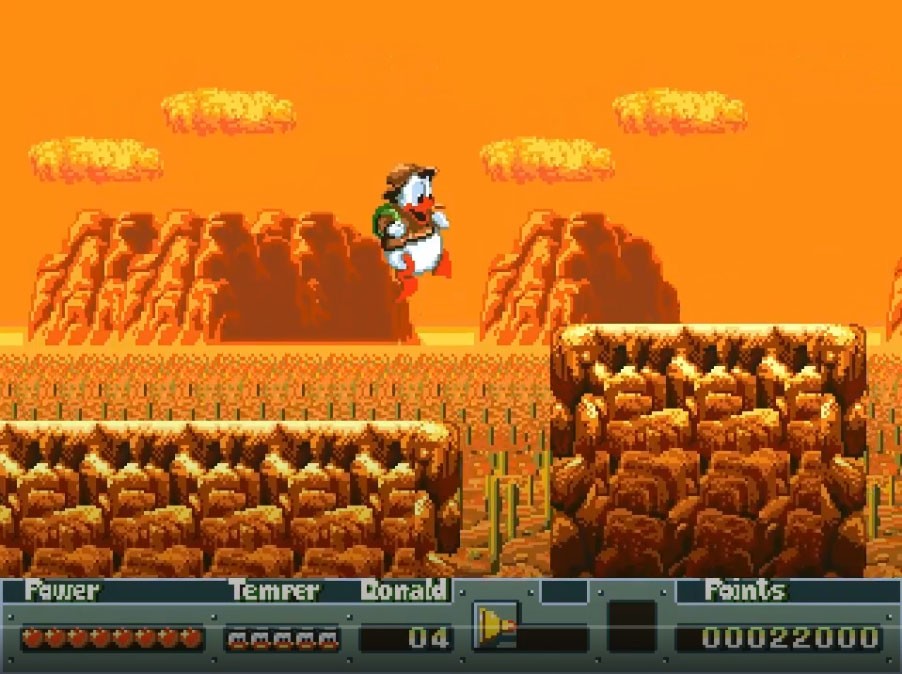 El juego se puedo a la venta en occidente en navidades de 1991, recibiendo en Japón el título "Alive! Donald Duck: Georgia Ou no Hihou"