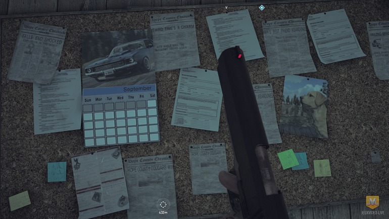 Captura de Far Cry 5 en la que aparece el citado calendario de Driver: San Francisco Captura de Far Cry 5 en la que aparece el citado calendario de Driver: San Francisco
