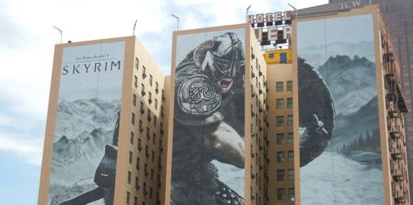 Cartel publicitario The Elder Scrolls V: Skyrim - E3 2011, Los Ángeles Cartel publicitario The Elder Scrolls V: Skyrim - E3 2011, Los Ángeles